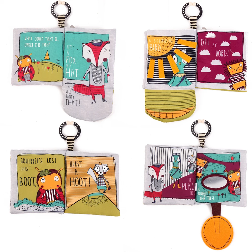 

Animal Tail Cloth Book Baby Three-dimensional Early Childhood Learning Toy For Education English Learning Story Quiet Book