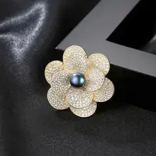 MeibaPJ роскошный настоящий природный жемчуг цветок брошь S925 твердый Серебряный Нагрудник ювелирные украшения для женщин