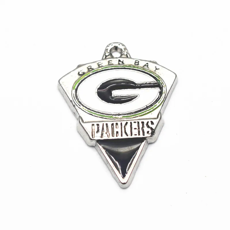 Hot selling 20pcs/lot football Team Sports Green Bay Packers Charms