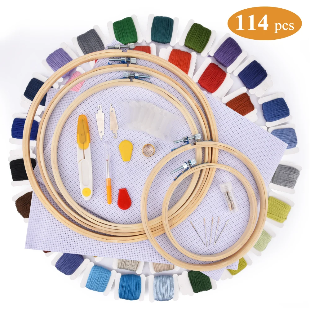 

1set 60 Colors Cross Stitch Needle Craft Tools Beginner Needlework Kits Cross Stitch Series Threads DIY Arts Crafts Sewing Decor