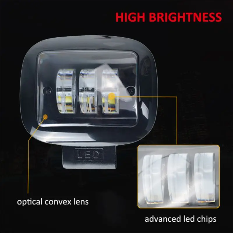 Online 6D Lens 5 Inch Round Square Led Work Light 12V For Car SUV Trucks 4x4 Offroad Motorcycle Auto Working Driving Lights