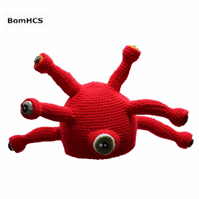 

BomHCS Novetly Gift Red Octopus Beanie 100% Handmade Crochet Hat Cap Christmas Halloween Birthday for Fun