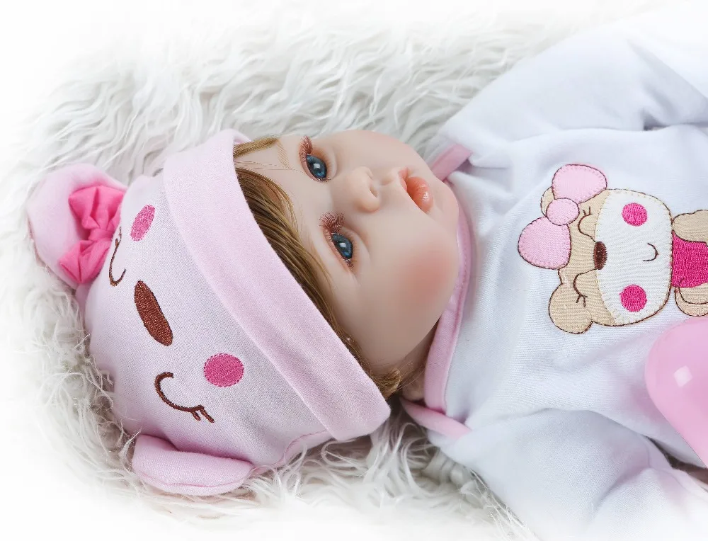 Bebes reborn 55 см Силиконовые Reborn Baby Silic игрушки Реалистичные Одежда для куклы новорожденные младенцы bebes Reborn кукла подарок на день рождения для