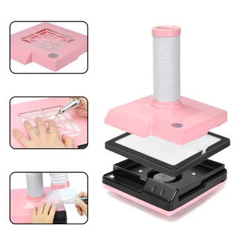

Biutee New 60W Strong Double Use Nail Dust Collector Manicure Pro Nail Vacuum Cleaner Tubing Design For Nail Fan Dust Suction