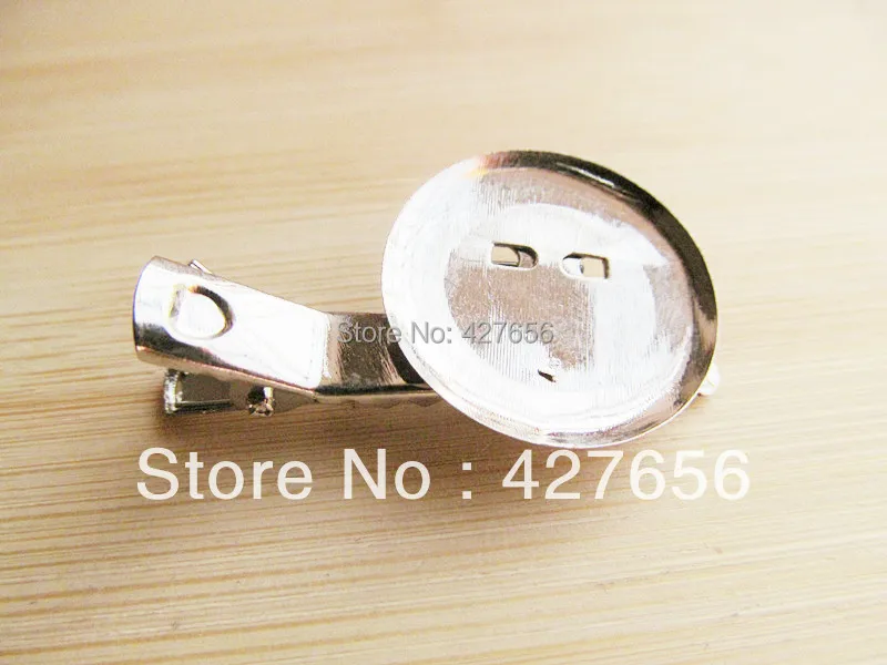 

Silver tone Prong Hair Clips/Hairpins,Round Cabochon Base Setting,Backside Alligator Clip/Teeth Clips ,Safety Pin/Brooch