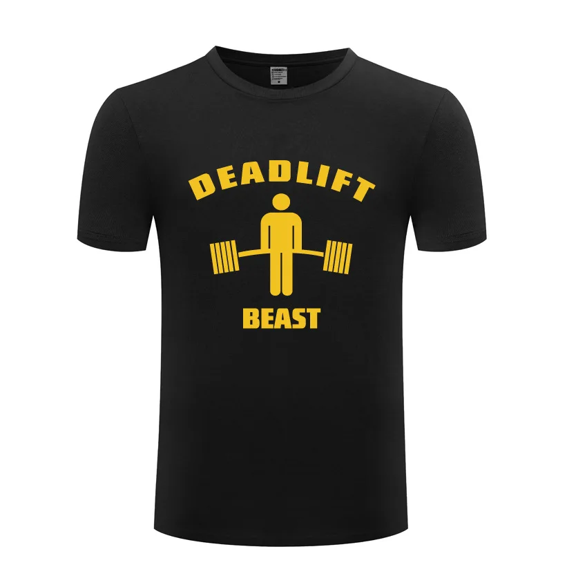 

Deadlift Beast Weightlifting Fitness T Shirts Men Short Sleeve O Neck Cotton Man T-Shirt Cool Funny Streetwear Top Tee Summer
