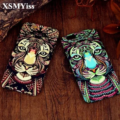 

XSMYiss Luminous Aztec Animal Case for iPhone 6 6S Plus Cover Embossed Rabbit Lion Elephant Fundas Case For iPhone 7 8 Plus Capa
