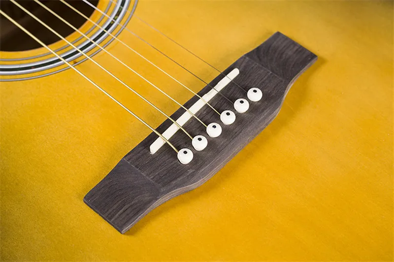 41-45 новая 41-дюймовая глянцевая краска акустическая гитара с грифом из палисандра гитара ra с тюнером струны с жестким корпусом