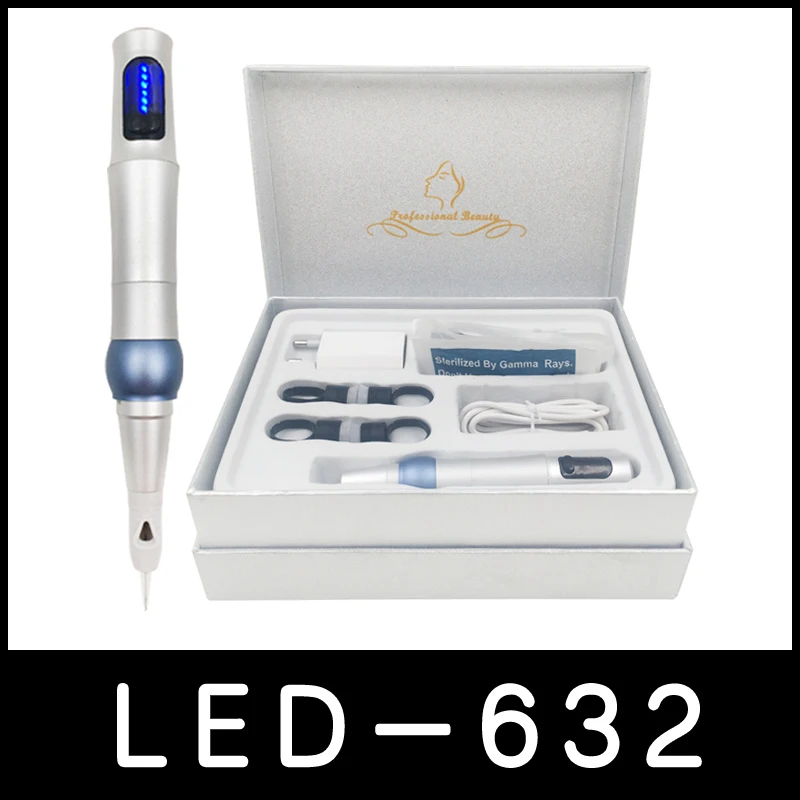 Chuse 6 LED Liberty Eyebrow Permanent Makeup Tattoo Machine Pen For Tattoos Eyebrow/eyeliner & Lips Tattoo Machine Gun Blue ring new arrival rose tattoo gun set permanent makeup machine pen for body tattooing eyebrow lips eyeliner