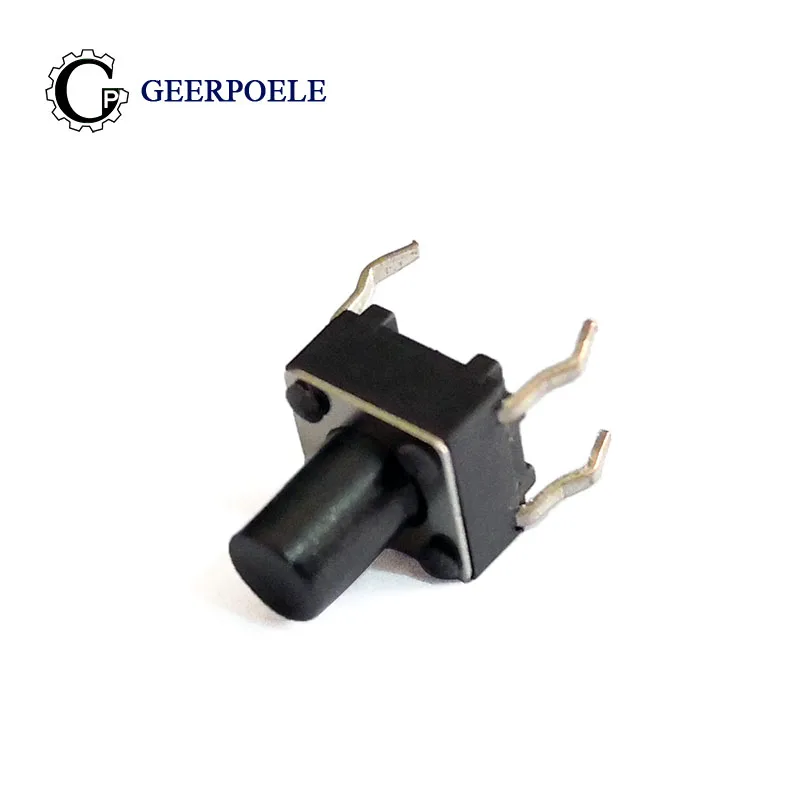 

100 pcs/lot 6*6*8.0mm DIP 12V 0.5A Push Button Micro Switch 4 PIN Tactile Tact Direct Plug-in Self-Reset Interruptor