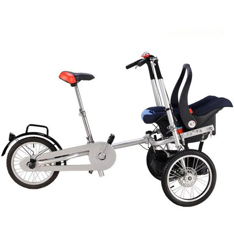 Mother & Baby велосипедная коляска NewboreTricycle детская складная 3 колеса с автокреслом