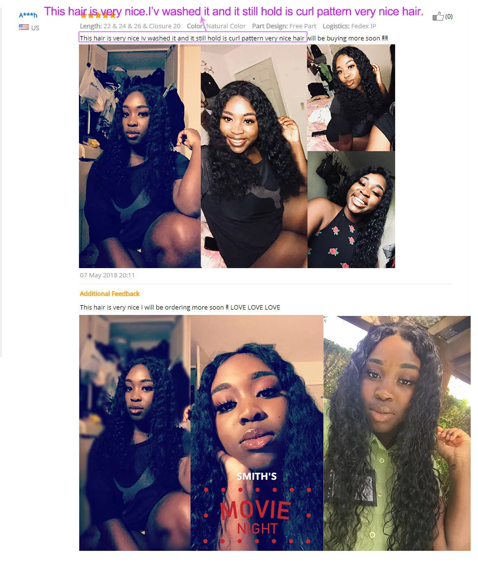 Allove Water Wave Hair Bundles With Closure (1)