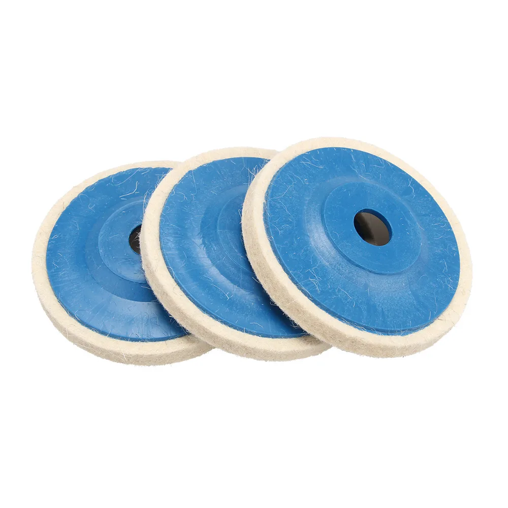 

1/3pcs 4 Inch Wool Polishing Pads Buffing Angle Grinder Wheel Felt Polishing Disc Pad Set for Metal Marble Glass Ceramics