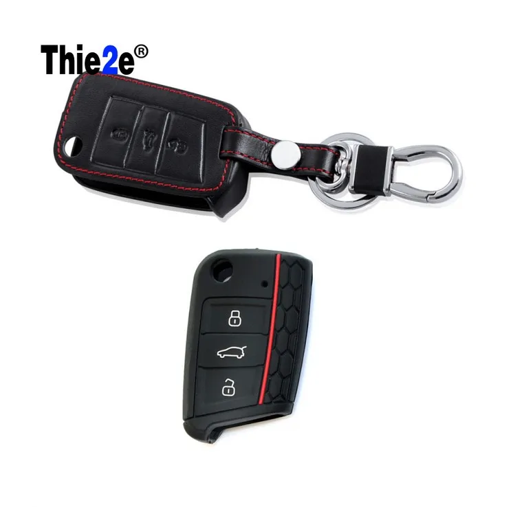Чехол для автомобильного ключа Volkswagen VW Tiguan 2017 Touran 2016 SEAT Leon lhome CUPTRA 3 кнопки
