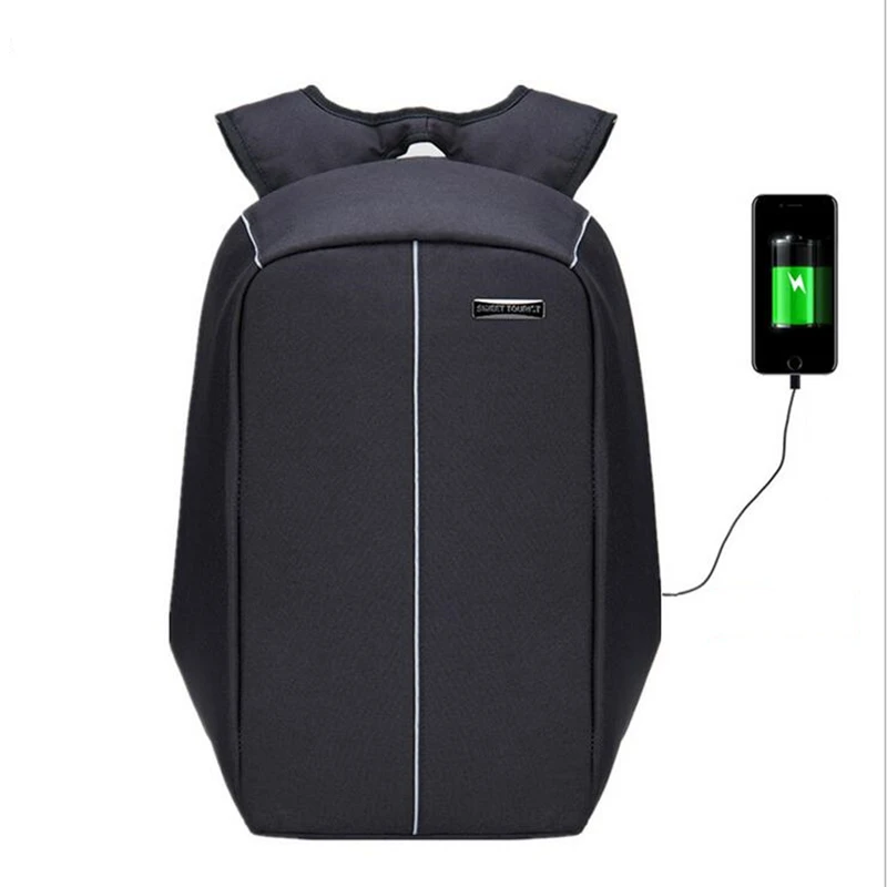 Large Capacity 15Inch Laptop Bag Man USB Design Backpack Bag Black Backpack Women School Bags Mochila Masculina