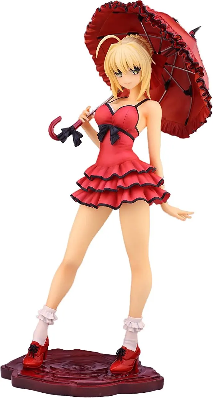 

Hot Game Anime Alphamax x Fate Extra CCC 1/7 Scale Red Saber swim suit Umbrella Sexy 25cm Action Figure