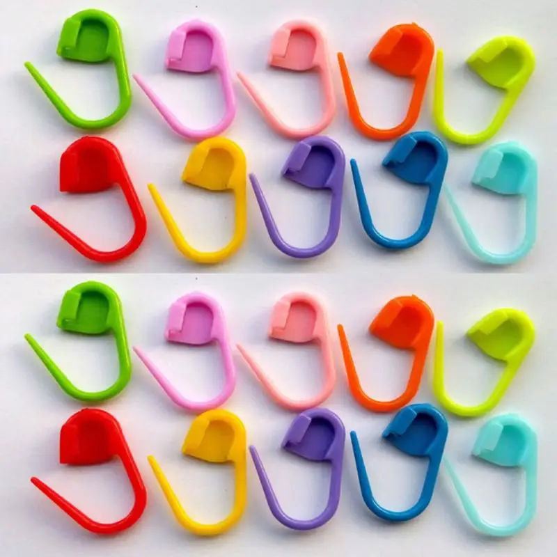 

100pcs Hooks Plastic Knit Stitch Knitting Needles Crochet Hook Markers Needle Clip Craft Knitting Crochet Locking Stitch