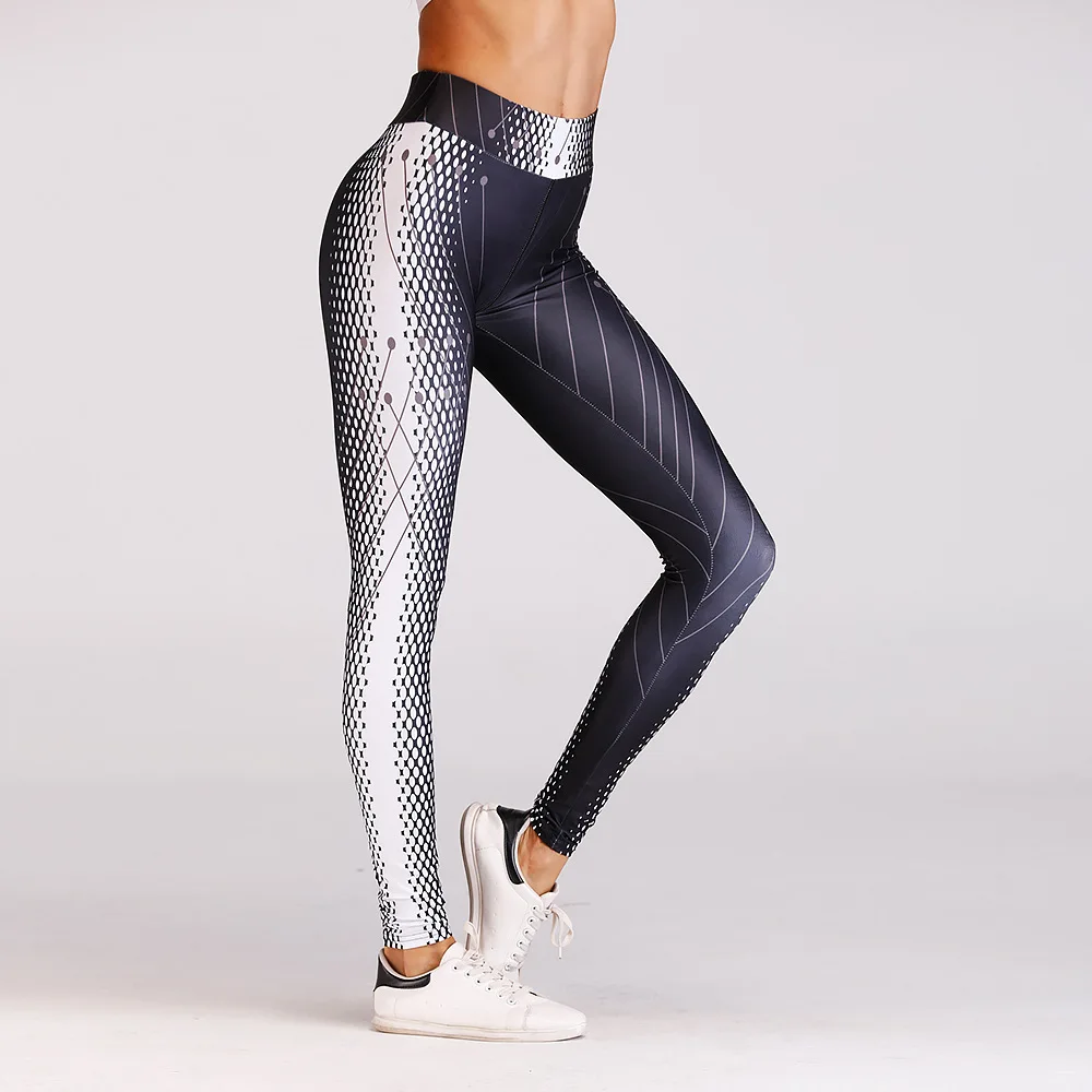 Black And White Number Printing Yoga Pants Gym Elastic Tights Yoga Leggings Women Fitness Running Workout Jogging Trousers Black And White Number Printing Yoga Pants Gym Elastic Tights Yoga Leggings Women Fitness Running Workout Jogging Trousers
