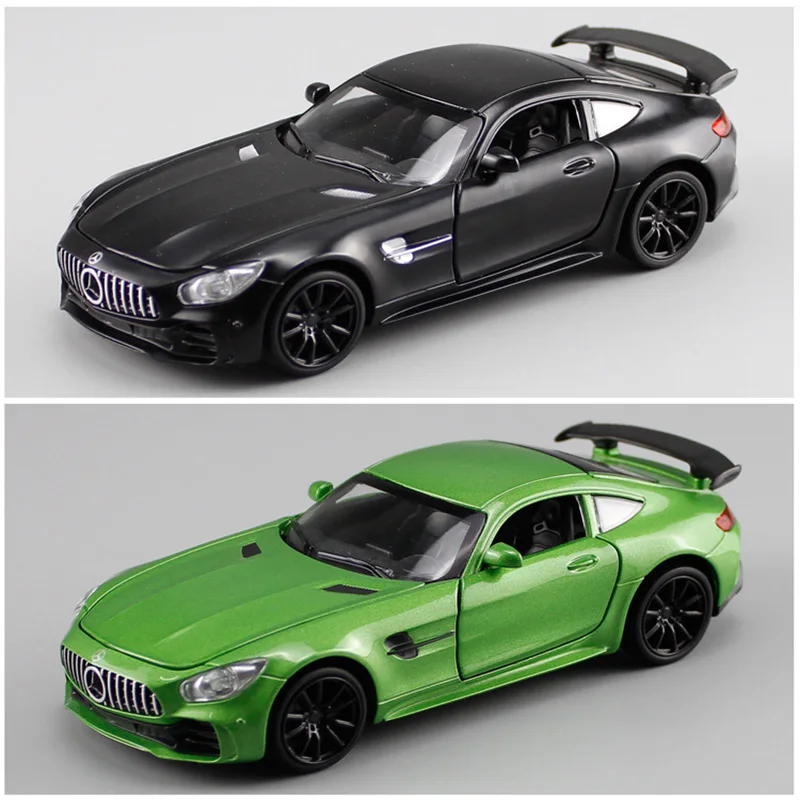 

1/32 Ratio Simulation Children's Toy Mercedes AMG GT Toy Car Pull Back Sound And Light Alloy Die-casting model Toys