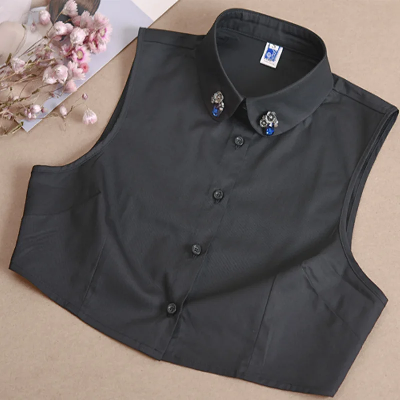 الكورية نمط الياقة وهمية الأبيض والأسود سترة الديكور سترة إنقاذ طوق كاذبة خمر طوق كاذبة طوق للانفصال