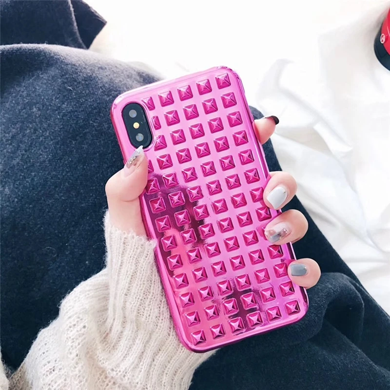 HTMOTXY 3D клетчатый задний Чехол Для Телефона iPhone X Xs 10 чехол геометрический для 7 8 6 s