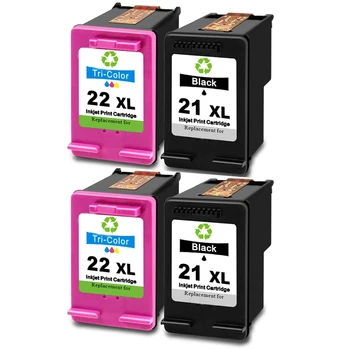 

4 pcs Ink Cartridge for HP 21 XL 22XL Printer Compatibility DESKJET 3910 3915 3918 3920 3930 3930v 3938 DESKJET