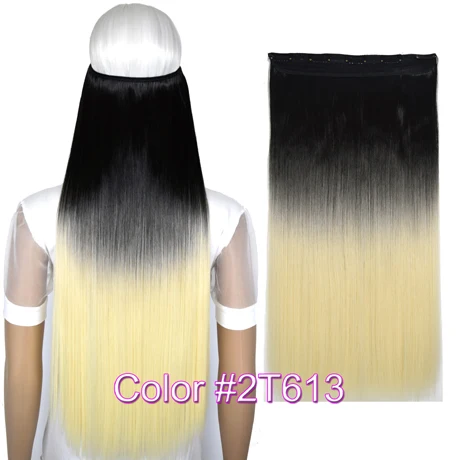 TOPREETY, термостойкие, B5, синтетические волосы, шелковистые, прямые, 5 клипов на клипсах, накладные волосы, 5006 - Цвет: 2T613