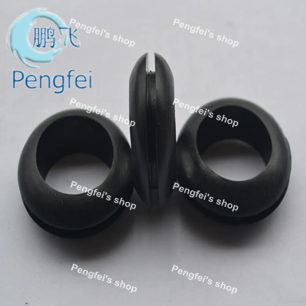 Free shipping 200PCS inner diameter 40mm black PVC grommets PVC cable protectorin Wiring Ducts