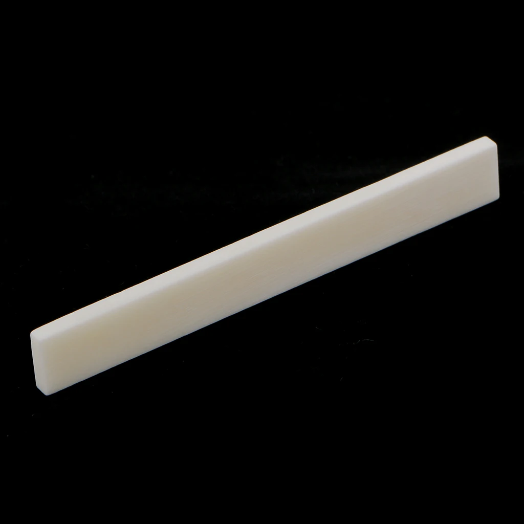 10pcs 80mm Ivory Cattle Bone Guitar Saddle Uncut Blank for Handmade Guitar