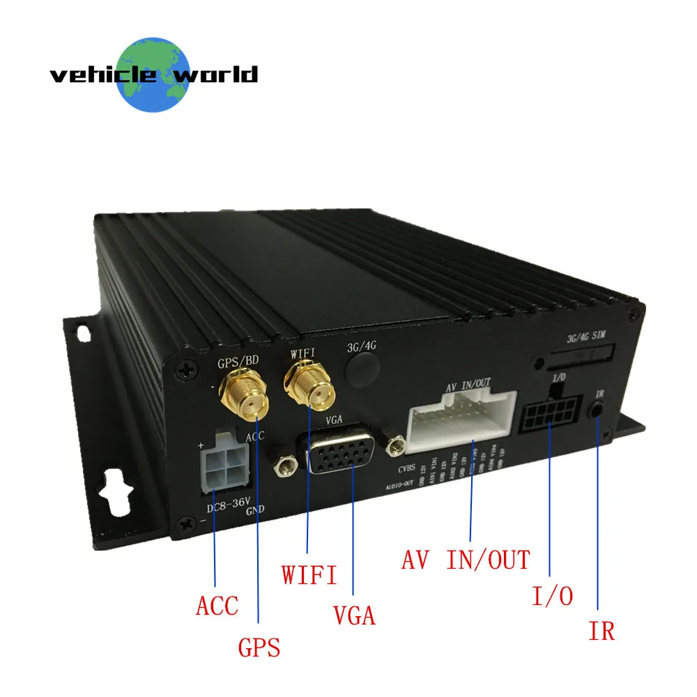 Мобильный видеорегистратор AHD 1080P с двумя SD картами 4Ch Wi Fi GPS для школьного