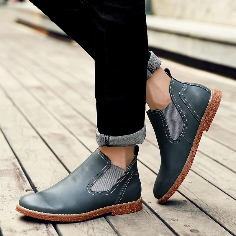 

2018 Men Loafers Genuine Leather Casual Shoes Men Flats Oxford Shoes For Men Driving Shoes 5