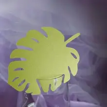 Пользовательские джунгли листьев тропических Свадебные placecards вина Стекло эскорт День рождения Baby Shower пустой Приём место имя карты