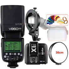 Godox Ving V860II-N GN60 E-TTL HSS 1/8000 Camera Speedlite Flash+ X1T-N Transmitter Trigger+Bowens S-Type Bracket for Nikon DSLR