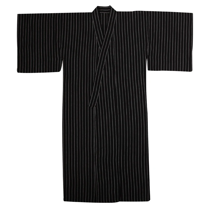 Традиционное японское кимоно мужской хлопковый Халат Yukata банный халат с поясом