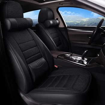 

High-quality Flax Car Seat Covers for Dacia Sandero Duster Logan universal full surrounded seat auto accessories car styling