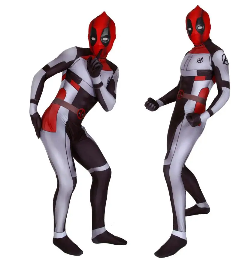 

Avengers 4 Endgame Quantum Realm Deadpool Cosplay Costumes Superhero Zentai Bodysuit Suit Jumpsuits Halloween Costume Kids Men