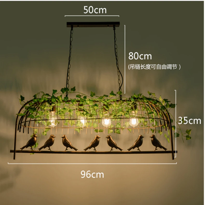 Винтаж гладить E27 подвесной светильник обеденный бар ретро промышленного ветер птица подвесные светильники кафе декоративного освещения Кухня светильники