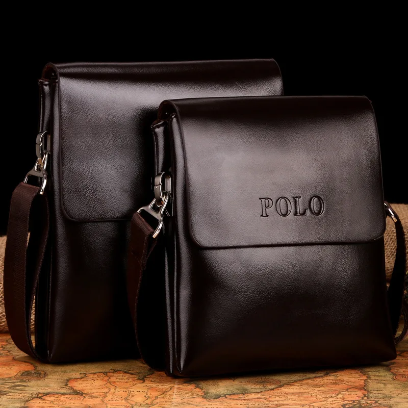 Fashion POLO Business Men Shoulder crossbody bags Designer handbags Top leather bag men ...