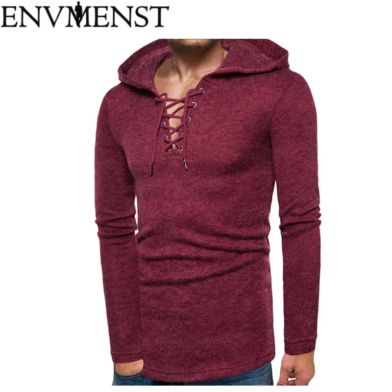 Envmenst New Sweater Men O-Neck Solid Slim Fit Knitting Mens Sweaters Cardigan Male 2018 Autumn Fashion Casual Hooded Sweater