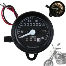 DC 12V Universal Motorcycle Speedometer Odometer Dual LED Speed Meter Gauge Motorbike Instrument km/h