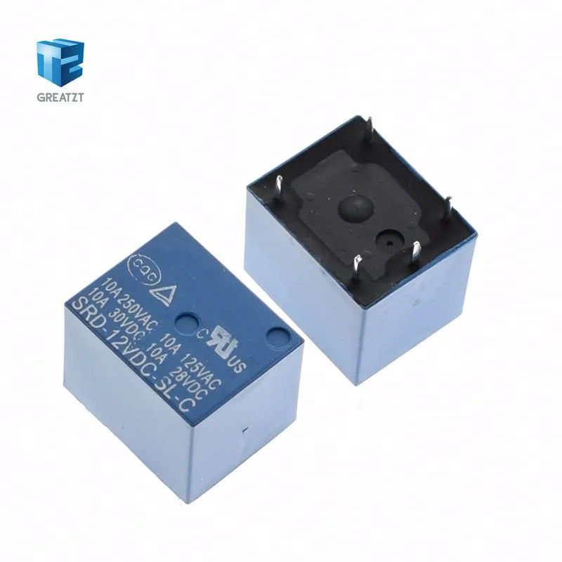 10 шт./лот реле питания SONGLE 5pin 1 5 24 в пост. Тока Тип печатной платы: SRD 03 05 06 09 12 48VDC SL C|dc