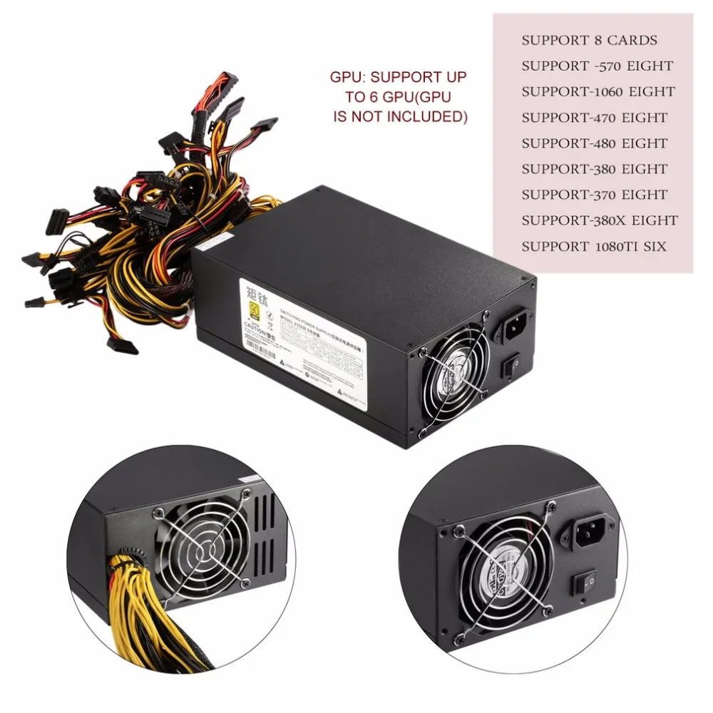 2350W BTB mine dedicated power Efficient Power Supply For Eth Rig Ethereum Coin Mining Miner Dedicated Machine with Cooling Fan 2350W BTB mine dedicated power Efficient Power Supply For Eth Rig Ethereum Coin Mining Miner Dedicated Machine with Cooling Fan