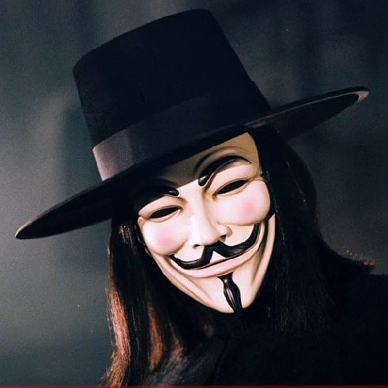Высокое качество смолы V для вендетты маска собрать домашний декор вечерние Косплей аноним ужас маска Guy Fawkes
