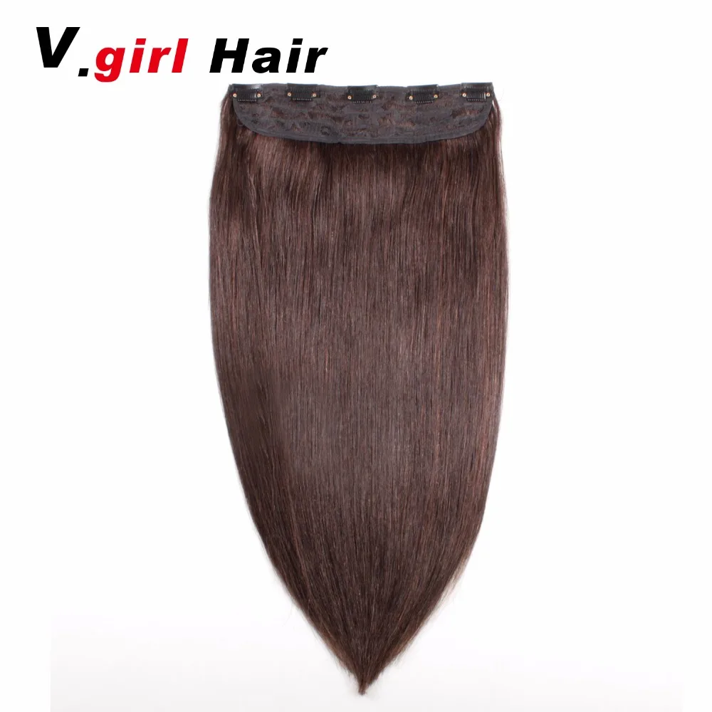 V.girl Hair Malaysia Hair Remy Clip In Hair Extensions 5 set Clips In 100 Human Straight Hair 2