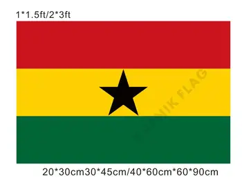 

KAFNIK,free shipping 20*30cm/30*45cm/40*60cm/60*90cm small flags Ghana National Flag for Countries World Event Decorative Flags