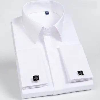 

New Arrived 2018 Mens Shirts Casual Slim Fit Work Shirts Brand Long Sleeve Striped /twill Men Dress Shirts White Male Shirts