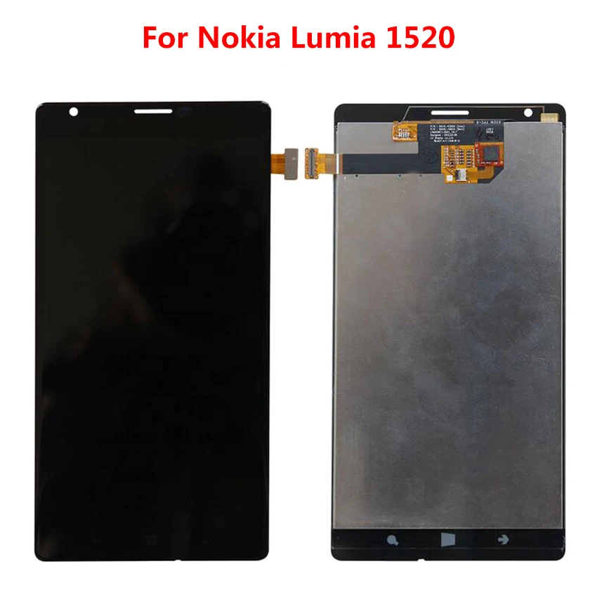 Для Nokia Lumia 1520 черный ЖК-дисплей сенсорный экран дигитайзер в сборе + рамка для
