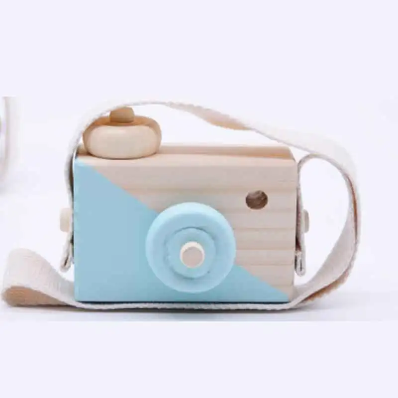 Cute Nordic Hanging Wooden Camera Toys Kids Toys Gift 9.5X6X3cm Room Decor Furnishing Articles Christmas Gift Wooden Toy 11