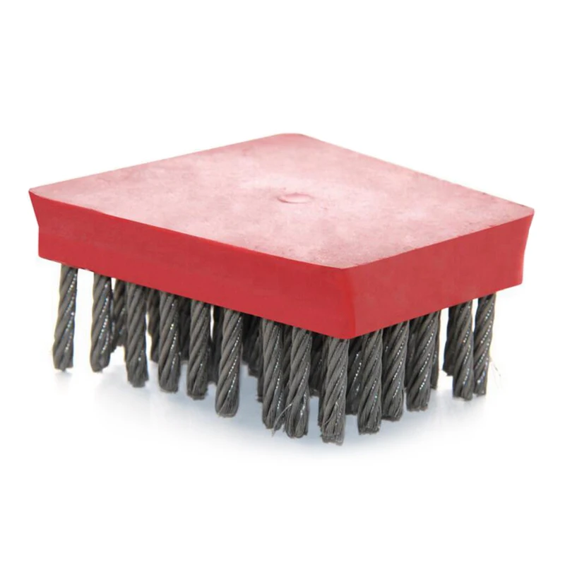 RIJILEI 10PCS/Set Frankfurt Shape Steel Wire Brush Marble Abrasive Brushes Frankfurt Antique Brush Processing Stone Slab YG01