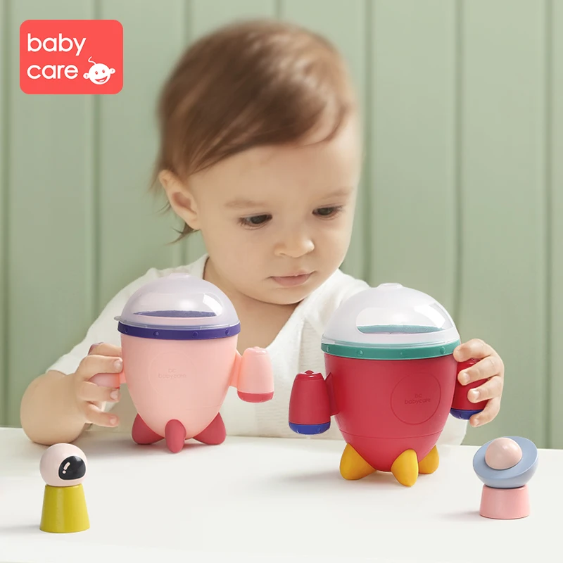 

babycare Portable Snack Cup Anti-splashing Child Fruit Food Fun Rocket Snack Cup Baby Food Storage